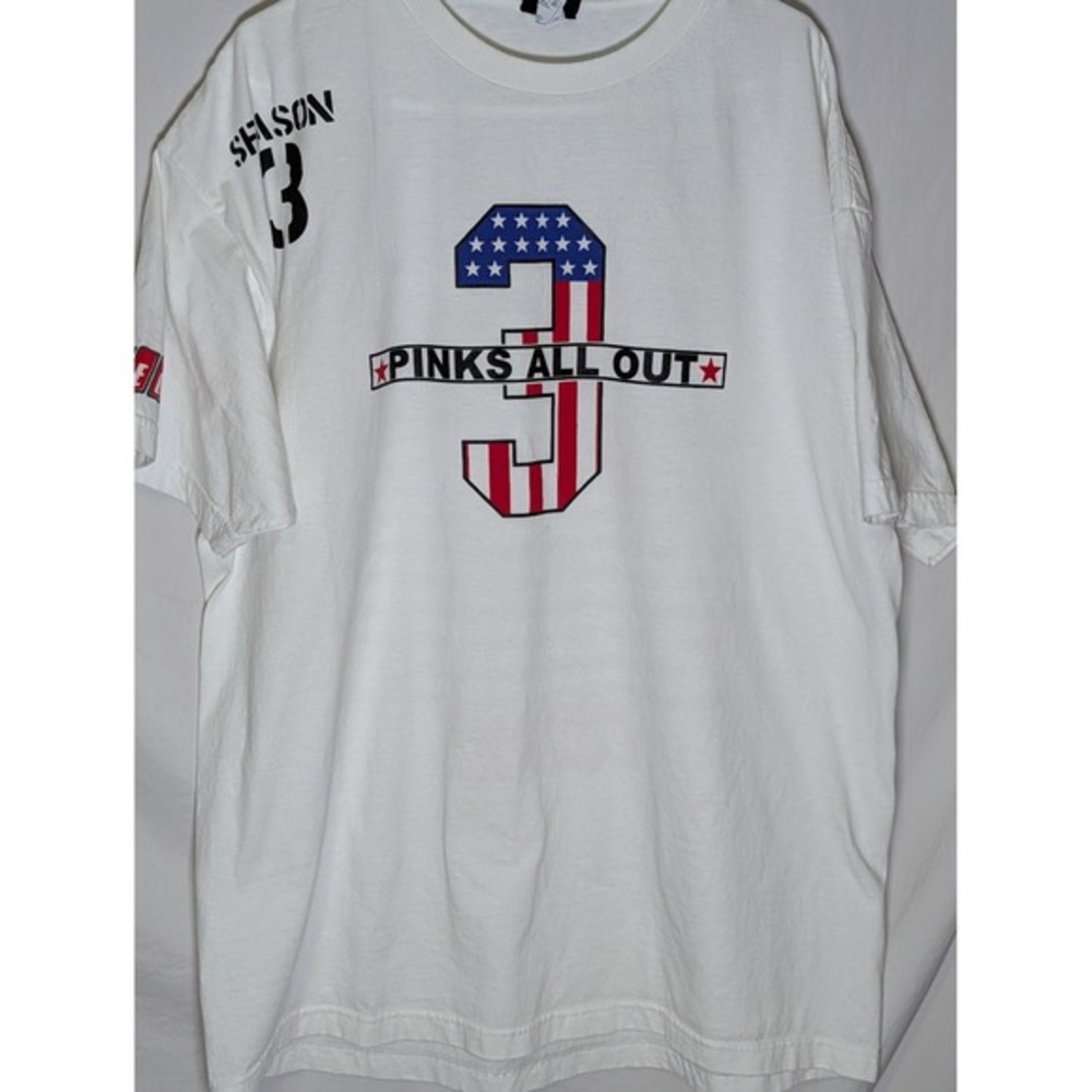 2009 Pinks All Out Season 3 SPEED TV T-Shirt 2XL White Racing Tour‎ Tee